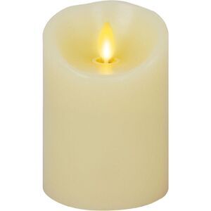 Luminara Flameless Indoor Moving Flame LED Candle for Decoration, 4"x5.3", Ivory